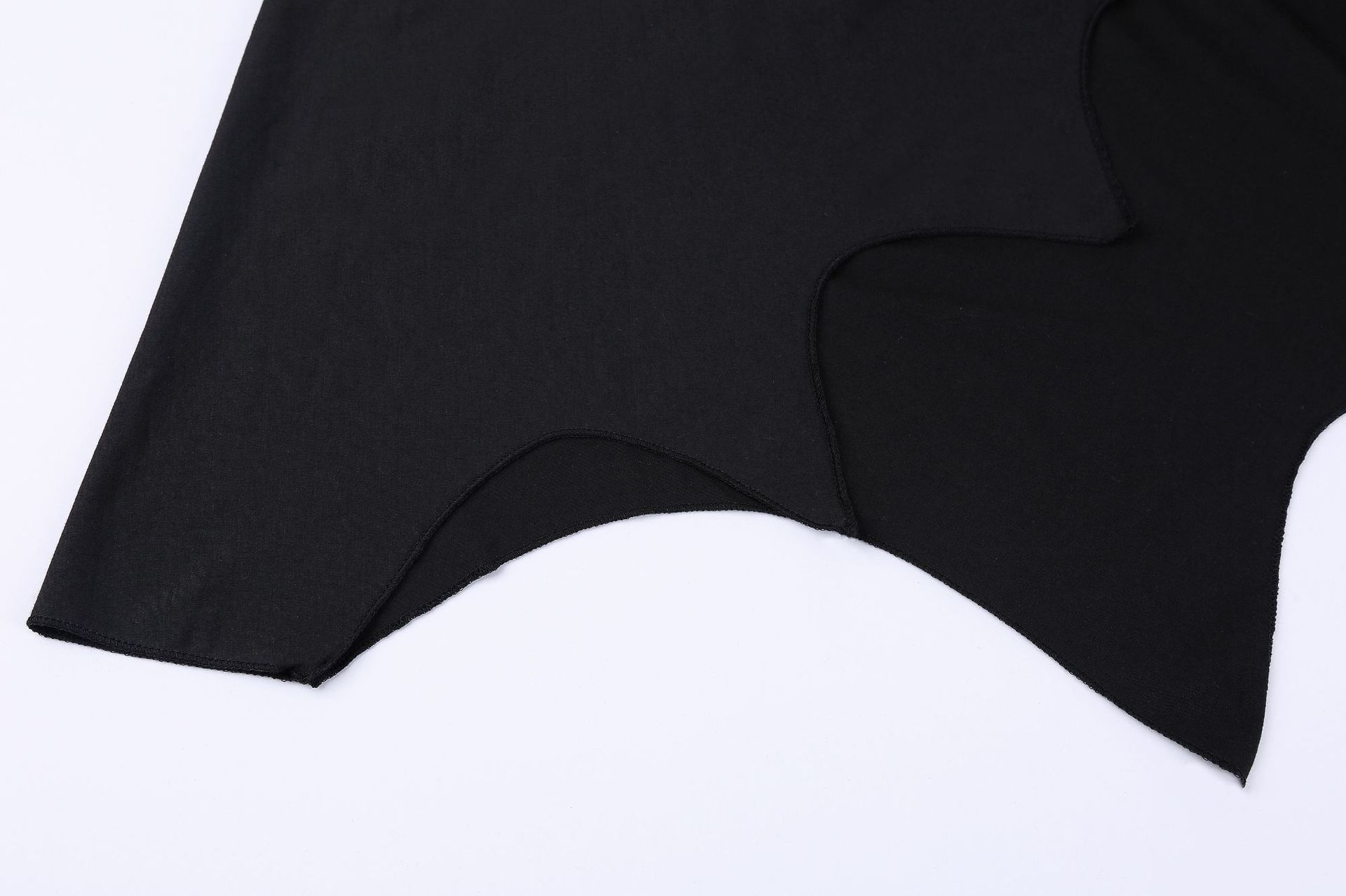 Plus Size Halloween Black Bat Wing Mini Dress Gothic Party Costume for Women